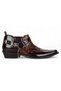 Brown Patent Leather Men's Cowboy Boots (Morocco)
