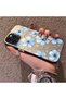 iPhone 13 Pro-Compatible Silicone Edge-Reinforced Back Case with Floral Print—Romantic Couple Phone Case - 2