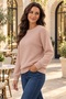 Women's Long-Sleeve Crew-Neck Basic Knit Blouse - New Season: Minimalist Elegance and Timeless Chic - 4