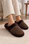 Women's Plush House Slippers, 3-Pair Set: Butterfly-Embroidered and Corded Fabric Winter Slippers Package - 3