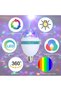 عبوة من مصباحين دوارين متعدد الألوان E27، مصابيح LED موفرة للطاقة متغيرة الألوان RGB للحفلات، مصباح LED متعدد الألوان مع وظيفة الوميض. - 8