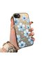 iPhone 8-Compatible Silicone Hard-Edge Back Case with Floral Print—Couple's Phone Case