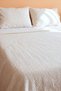 Cream Zigzag Double-Size Piqué Quilt & Bedspread, 210x230 cm - 3