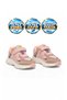 Girls' Salmon-Colored Walking and Sneakers with Velcro Straps, Thick Sole, Kante Sneakers - 2