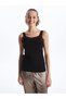 Square Neck Lace Detailed Women's Tank Top (S4)