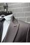 Classics Men's Slim Fit 6-Drop Pointed-Collar Vest Set Filafil Double-Slit Suit - 3