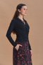Long-Sleeved Wrap Blouse with Draped Details - 3