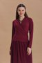 Long-Sleeved Wrap Blouse with Draped Details - 3