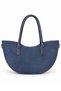 Women's Suede Half-Moon Shoulder Bag: Stylish Hand and Shoulder Bag with Boat-Shaped Shoulder Detail - 3
