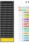Daily Schedule Pocket Chart, Visual Schedule with 15 Erasable Pockets, Includes Dry-Erase Pens, Clas