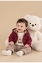 Boys' Burgundy Hooded Zipper 3-Piece Set