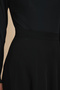 Black Cup-Detail Flared Skirt - 5