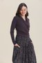 Long-Sleeved Wrap Blouse with Draped Details - 6