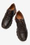 Men's Genuine Leather Brown Shoes with Orange Accents - 5