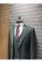 Classics Men's Slim Fit 6-Drop Pointed-Collar Vest Set Filafil Double-Slit Suit - 4