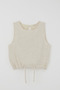 Girls' Pantsuit with Elastic Waist and Drawstring Accents, Ages 9–14, Beige - 4