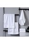 طقم مناشف حمام قطن أبيض صافي ممتاز ١٠٠٪ من ثلاث قطع كبير وسط صغير White Premium Cotton 100% Bath Two