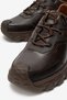 Men's Genuine Leather Brown Shoes with Orange Accents - 3