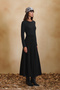 Black Cup-Detail Flared Skirt - 4