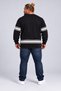 Men's Plus Size Crew Neck Duoflex Sweatshirt 26700 Black - 3