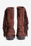 Women's Suede Western Boots with Tassels and Metal-Accented Design, Rodea Brown - 5