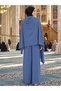Prayer Dress with Shawl, Zipper, One-Piece, Easy to Wear, Hijab in Indigo Blue - 3