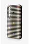 Samsung A55 Compatible Silicone Case with Heart-Shaped Plaid Pattern - 4