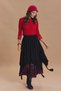 Double-Layer Asymmetrical Skirt with Elastic Waistband - 2