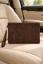 2-Piece Bag Set: Suede Briefcase, Clutch Bag, Wrist Strap, Lined Clutch Bag (2 Pieces) - 8