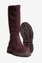 Women's Suede Stretch Boots with Zipper and Thick Soles by Kenza, Brown - 4