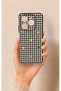 Tecno Spark 20 Pro Compatible Silicone Case with Heart-Shaped Plaid Pattern
