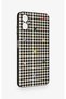 Samsung A06 Compatible Silicone Case with Heart-Shaped Plaid Pattern - 3