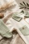 Sage Bloom 5-Piece Cotton Waffle-Textured Baby Set - Mint Green & Ecru Unisex Hospital Outfit - 4