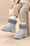 Children's Waterproof Rain Boots with Plush Detailing and Fur Inside - 6