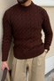 Nago Braided High Crew Neck Regular-Fit Men’s Knit Sweater - 2