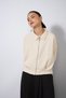 Oversized, Soft-Textured JACKET WITH ZIP DETAIL AND POCKETS, ECRU - 3