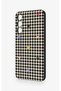 Samsung A16 Compatible Silicone Case with Heart-Shaped Plaid Pattern - 4