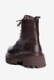 Women's Genuine Leather Zip-Up Boots with Thick Soles, Loras Brown - 4