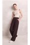 High-Viscose Modal Straight-Cut Sweatpants with Ruched Hem and Drawstring
