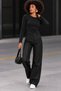 Long-Sleeved T-Shirt with Padded Shoulders - 2