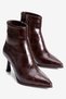 Women's Crocodile-Print Pointed-Toe Stiletto Heel Boots with Zipper, Odile, Brown