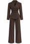 Brown Suit Set with Side Button Details and Buckle Detail - 2y202602