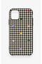 iPhone 11-Compatible Silicone Case with Heart-Shaped Plaid Pattern - 2