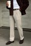 Osan Men's Baggy-Fit Pants with Thin Stripes and a Single Pleated Design