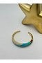 Colorful Cuff with Zircon Stone Embellishments (Steel) Red - 4