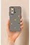 Realme 12 Lite Compatible Silicone Case with Heart-Shaped Plaid Pattern