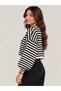 Women's Striped Button-Front Cardigan cty-çtn-60684 - 2