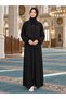 Prayer Dress with Shawl, Zipper, One-Piece, Easy to Wear, Black Hijab - 5