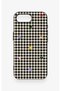 iPhone 16E-Compatible Silicone Case with Heart-Shaped Plaid Pattern - 2
