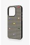 iPhone 15 Pro Compatible Silicone Case with Heart-Shaped Plaid Pattern - 4